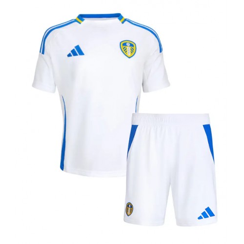 Dětský fotbalový dres Leeds United 2024-25 Domácí Krátký Rukáv (+ trenýrky)